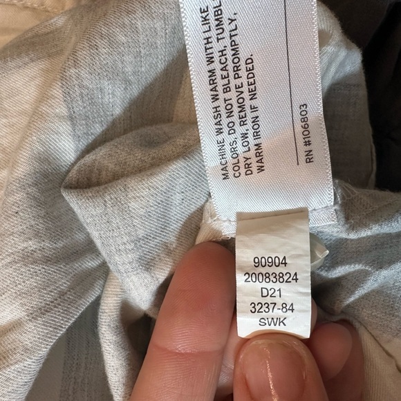 Duluth Organic Printmaker Shirt Gray Checker Button Front Relaxed Fit Sz L #1576 - Picture 8 of 10